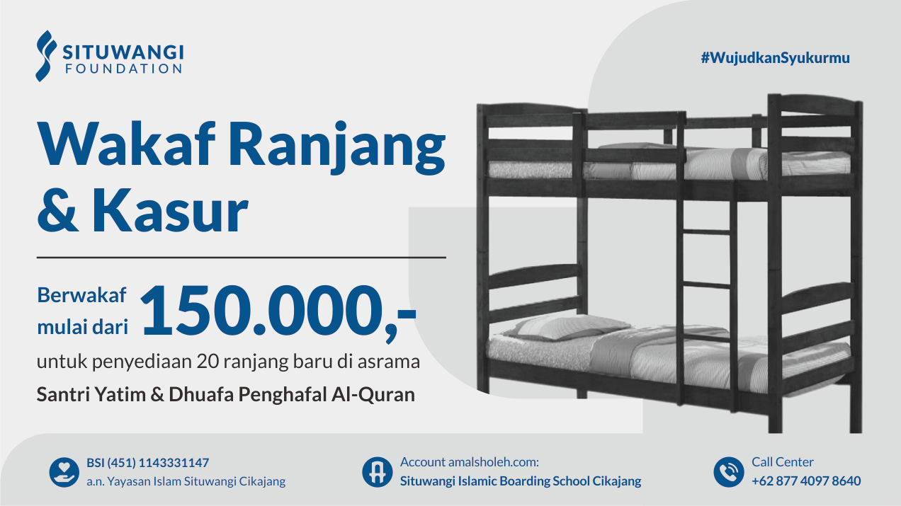 Wakaf Ranjang & Kasur untuk Santri Yatim Dhuafa Penghafal Al-Quran