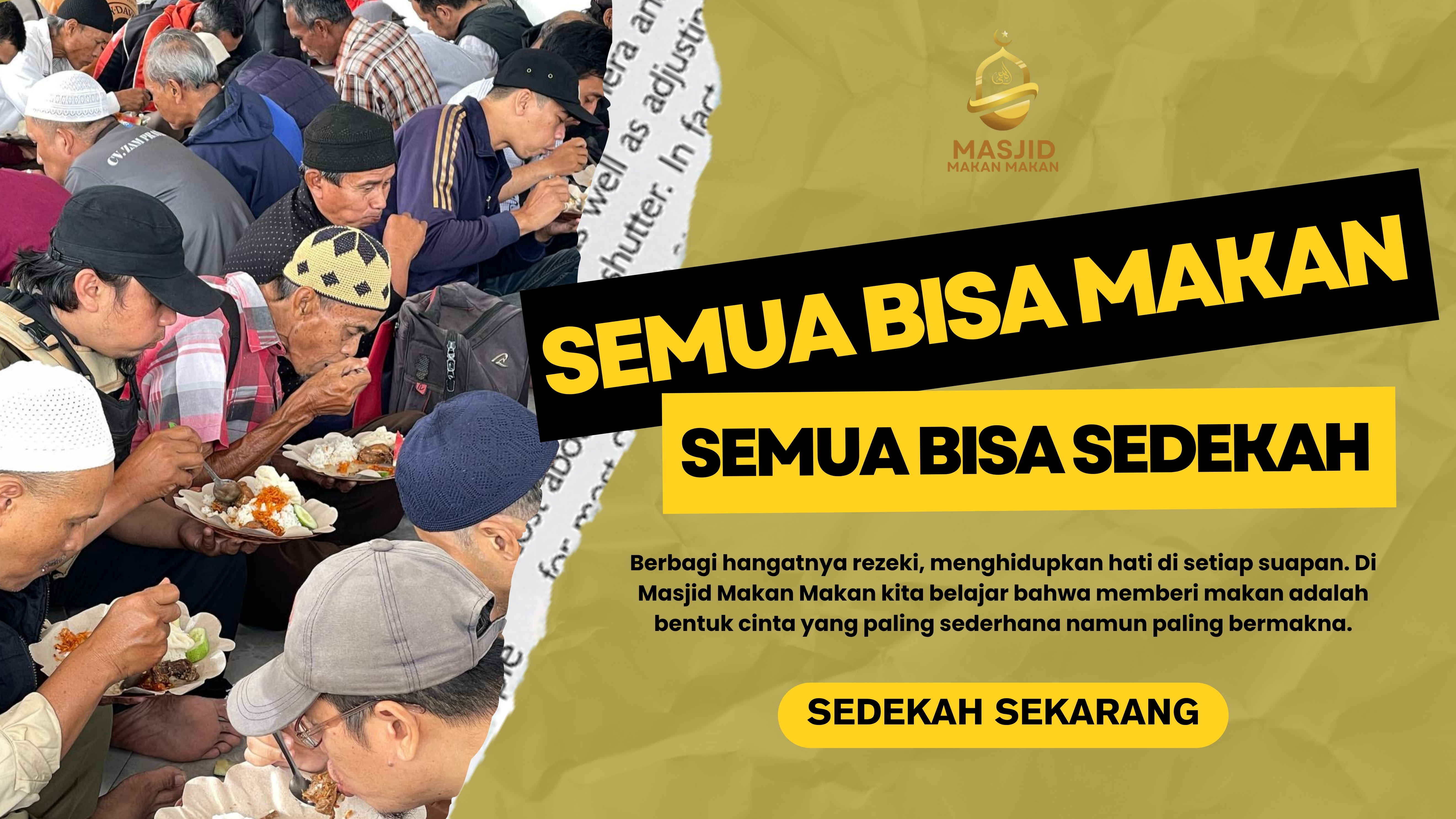 Berbagi Kebahagiaan Santapan Gratis di Masjid Makan Makan