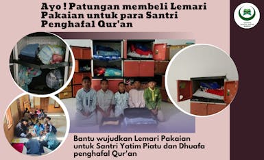 Ayo Patungan membeli Lemari Pakaian untuk Para Santri Penghafal Qur'an
