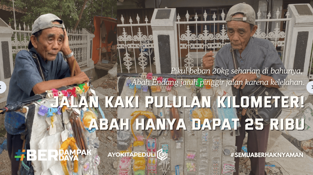 Bantu Lansia Penjual Jepit Tak Laku Terjual