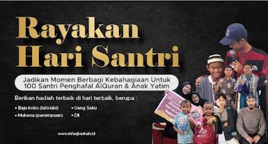 Hari Santri Bahagiakan Yatim Dhuafa dan Penghafal Quran