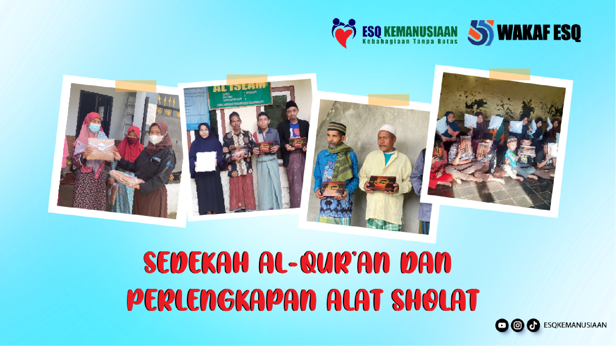Yuk Sedekah Qur'an dan Alat Sholat di Pedalaman