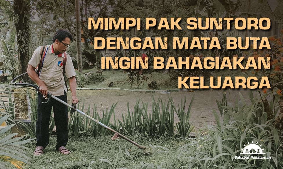 Tukang Kebun Tunanetra Berjuang Sekolahkan 2 Anaknya