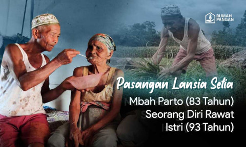 Setia Merawat Istri Seorang Diri, Bantu Mbah Parto Sejahtera Diusia Tua
