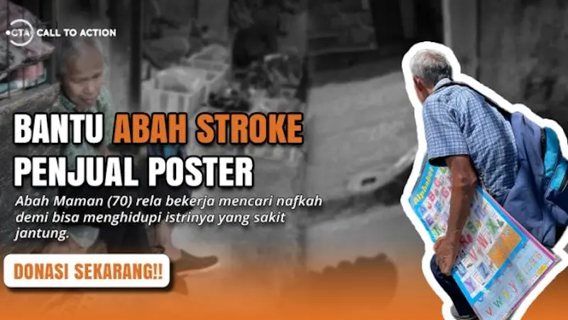 Kisah Abah Stroke Penjual Poster Untuk Merawat Istri Sakit Jantung