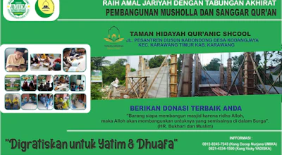 Raih Amal Jariyah dengan Tabungan Akhirat, Pembangunan Mushola dan Sanggar Qur'an