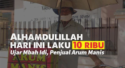 Borong Habis Arum Manis Mbah Idi, Wujudkan Warung Impian Pedagang Kecil