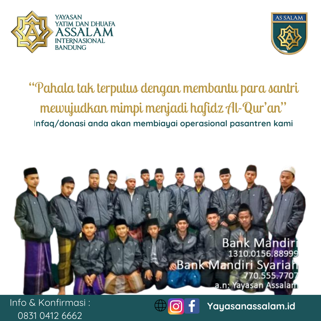 Yuk Infaq Untuk Pesantren Penghafal Al-Qur'an