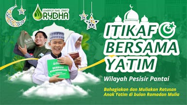 Itikaf Bersama Ratusan Anak Yatim di Wilayah Pesisir Pantai