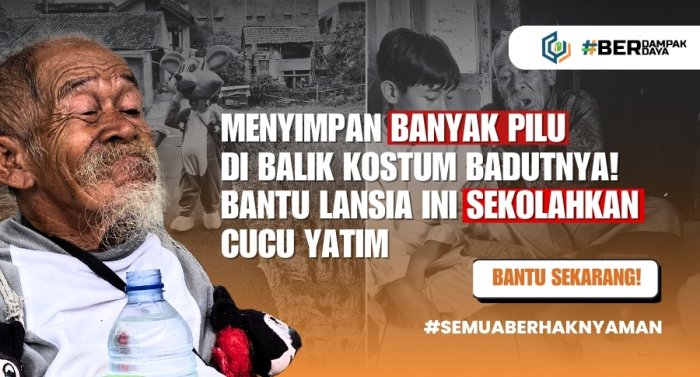 Kakek Ini Rela Jadi Badut Keliling Demi Cucunya