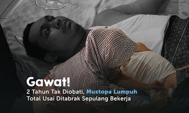 Ditabrak Sepulang Kerja, Mustopa Lumpuh Total