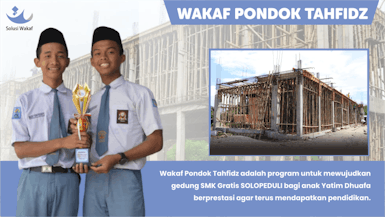 Program Wakaf Pondok Tahfidz Gratis Untuk Yatim Dhuafa
