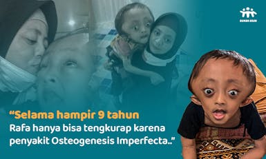 Hanya Bisa Tengkurap! Hampir 9 Tahun Tulang Rafa Rapuh karena Penyakit Osteogenesis Imperfecta