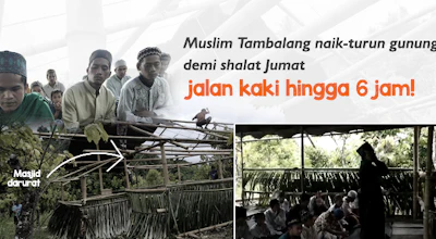 Ubah Gubuk Bambu Jadi Masjid Impian Muslim Tambalang