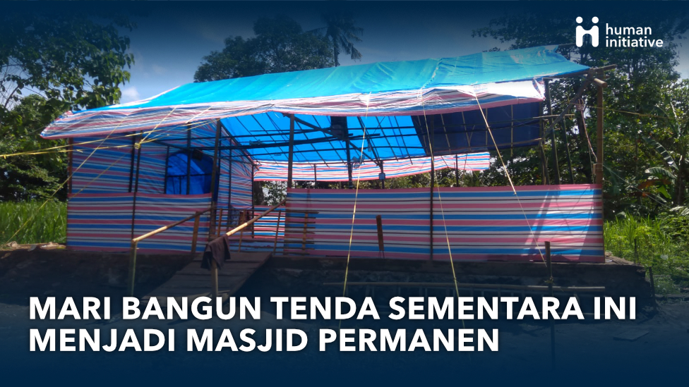 Bangun Tenda Sementara Menjadi Masjid Permanen di Takalar Sulawesi Selatan
