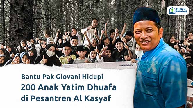 Berbagi Makanan dengan 200 Orang Santri Yatim Dhuafa Pesantren Al Kasyaf