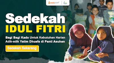 Kakak Bantu Buka Puasa untuk Adik-adik di Panti Asuhan