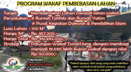 Wakaf Pembebasan Lahan Untuk Rumah Tahfidz Rumah Yatim Dan Pendidikan Islam 9227