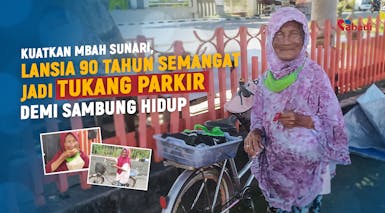 Tolonglah Mbah Sunari, Lansia Penjaga Parkir Sebatang Kara