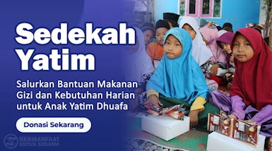 Bagikan Makanan Gizi untuk Yatim Dhuafa