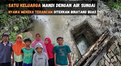 Bantu pak Amurlis bangun sumurnya sendiri setelah anak bungsunya Annisa Putri diterkam buaya dan meninggal setelah mandi di sungai dekat rumahnya.