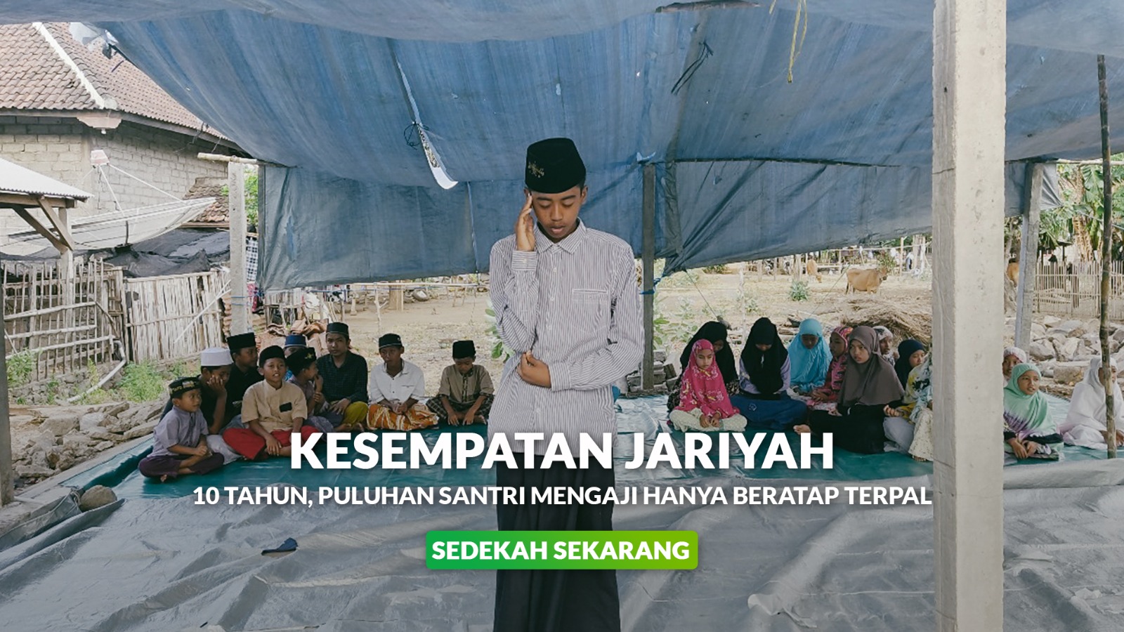 Patungan Bangun Tempat Ngaji di Pelosok Desa Pemuteran Buleleng