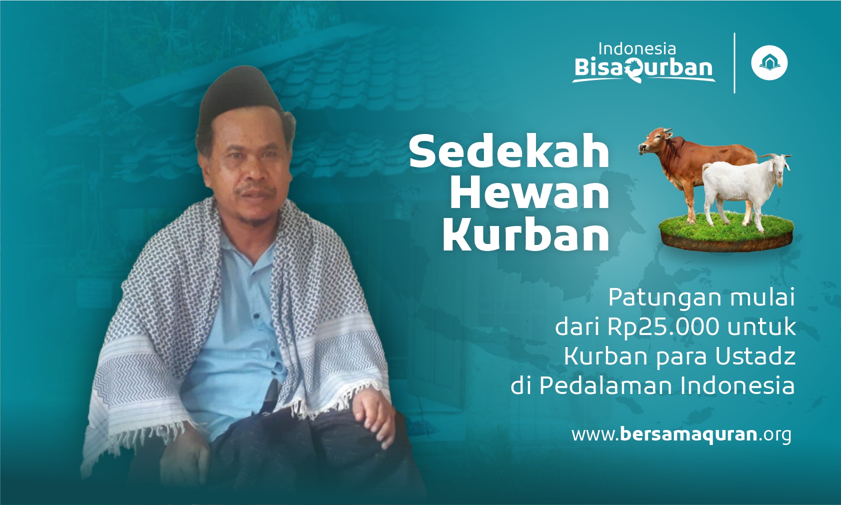 Sedekah Hewan Qurban untuk Ustad Asep, Salah Satu Ustadz di Pedalaman