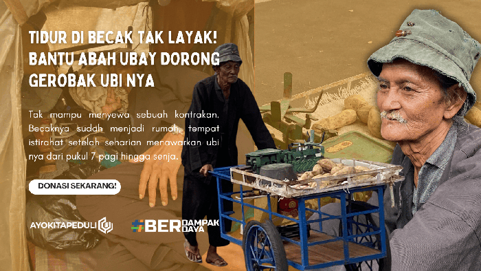 Tinggal Dibecak Tak Layak Bertahun-Tahun, Bantu Lansia Penjual Ubi