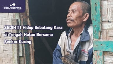 Hidup Sebatang Kara di Tengah Hutan Ditemani Kucing