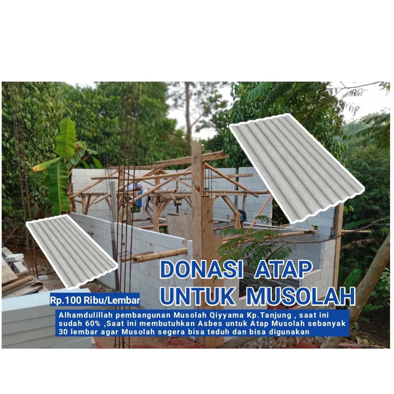 Donasi atap musolah