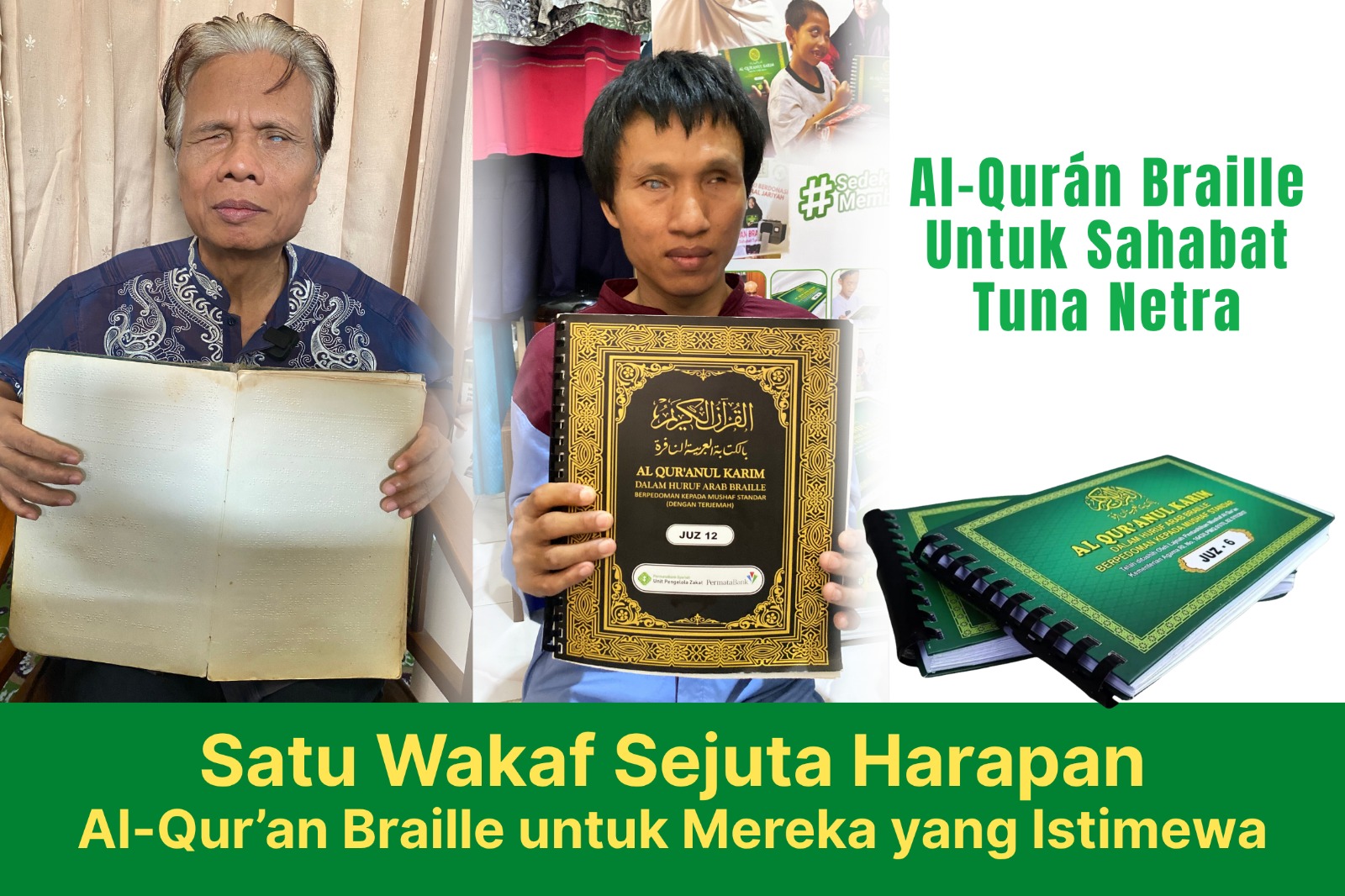 Sedekah Al-Qur'an Braille untuk Saudara Tuna Netra