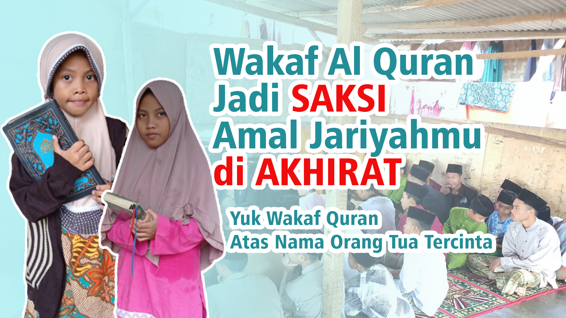 Sedekah Jariyah Quran. Untuk Santri Yatim dan Penghafal Quran