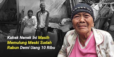 Kakek Nenek Pemulung Ini Tinggal Digubuk Dengan Penutup Kain