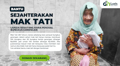 BUNGKUS GORENGAN PENYAMBUNG HIDUP! BANTU SEJAHTERAKAN MAK TATI LANSIA SEBATANG KARA!!!