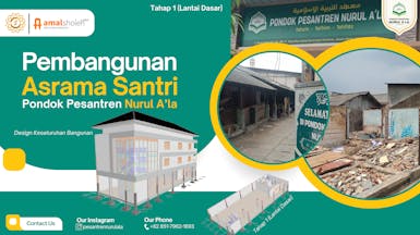 Pembangunan Asrama Santri Tahap 1 Lantai Dasar