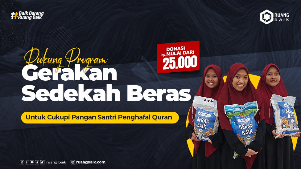 Patungan Sedekah Beras Untuk Santri Penghafal Al-Quran dan Yatim Dhuafa