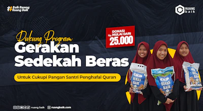 Patungan Sedekah Beras Untuk Santri Penghafal Al-Quran dan Yatim Dhuafa