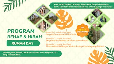Bantu mereka Bangun Rumah di dunia, Allah pasti berikan Rumah kita kelak di Syurga