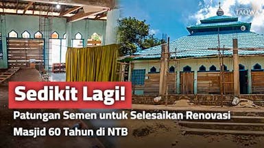 Patungan Semen untuk Bangun Masjid Al-Hasanah NTB