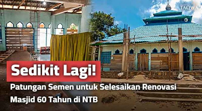 Patungan Semen untuk Bangun Masjid Al-Hasanah NTB