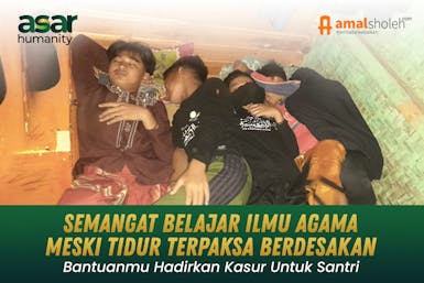 Tidur Hanya Beralaskan Lantai, Bantu Kebutuhan Kasur Para Santri