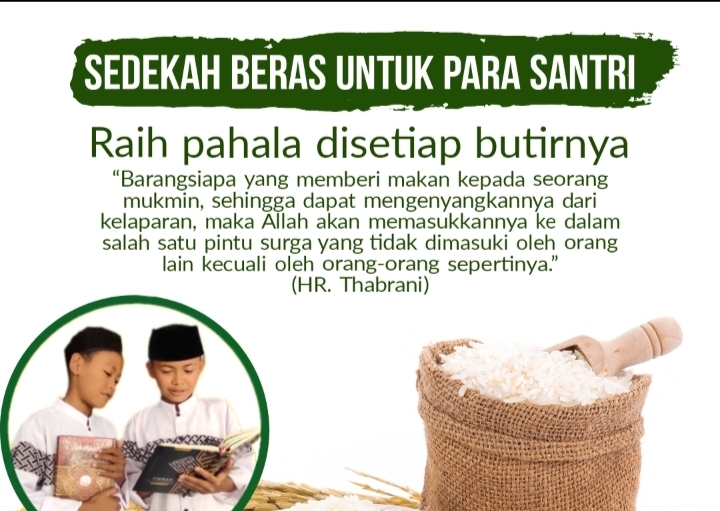 SEDEKAH BERAS UNTUK PARA SANTRI
