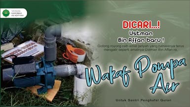 Wakaf Pompa Air di Hari Jumah Akhir tahun