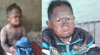 Kulit Bersisik bak Ikan, Aziz sering di Buly dan di Kucilkan