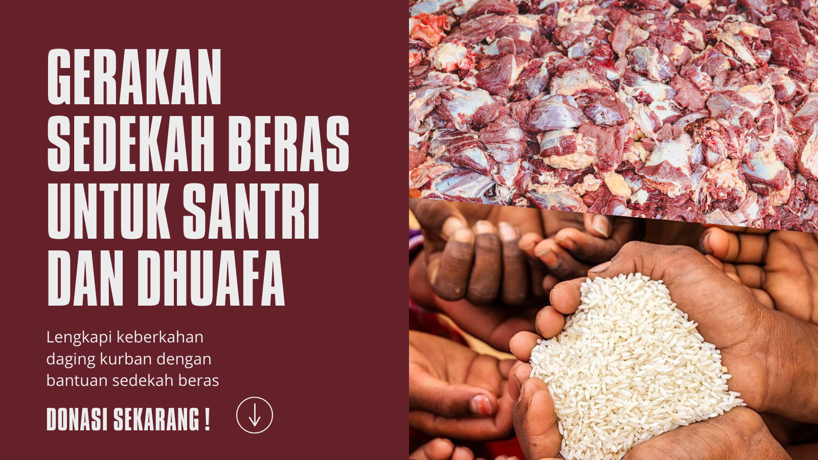 Gerakan Sedekah Beras untuk Santri dan Dhuafa