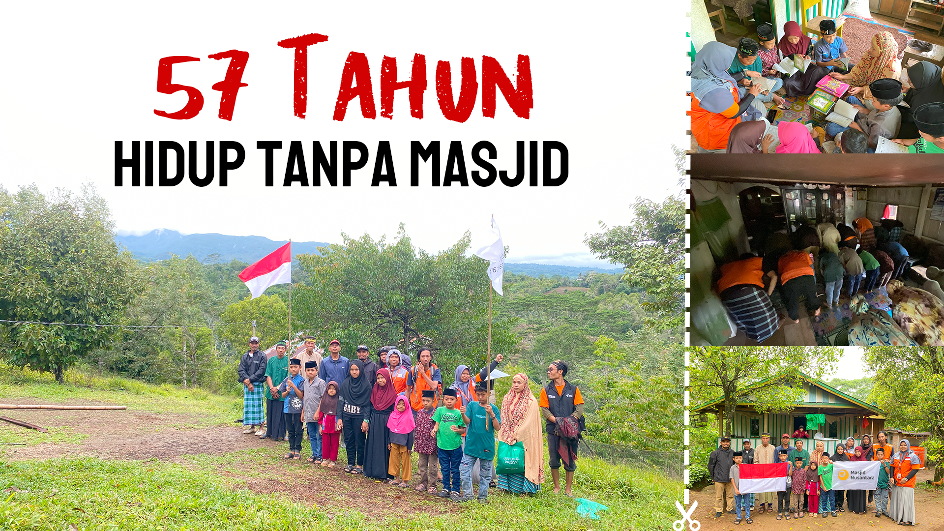 57 Thn Tanpa Masjid, 25 KK Sholat Bejamaah di Rumah