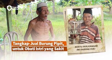 Perjuangan Lansia Penangkap Burung Pipit Hidupi Istri Tunanetra