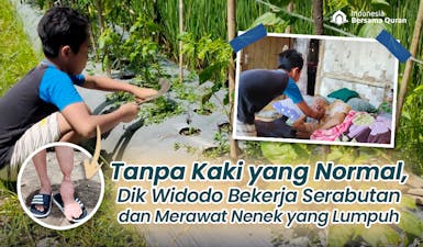 Berjuang dengan Kaki Tak Sempurna, Kirim Bantuan Pendidikan untuk Dik Widodo (11 thn)