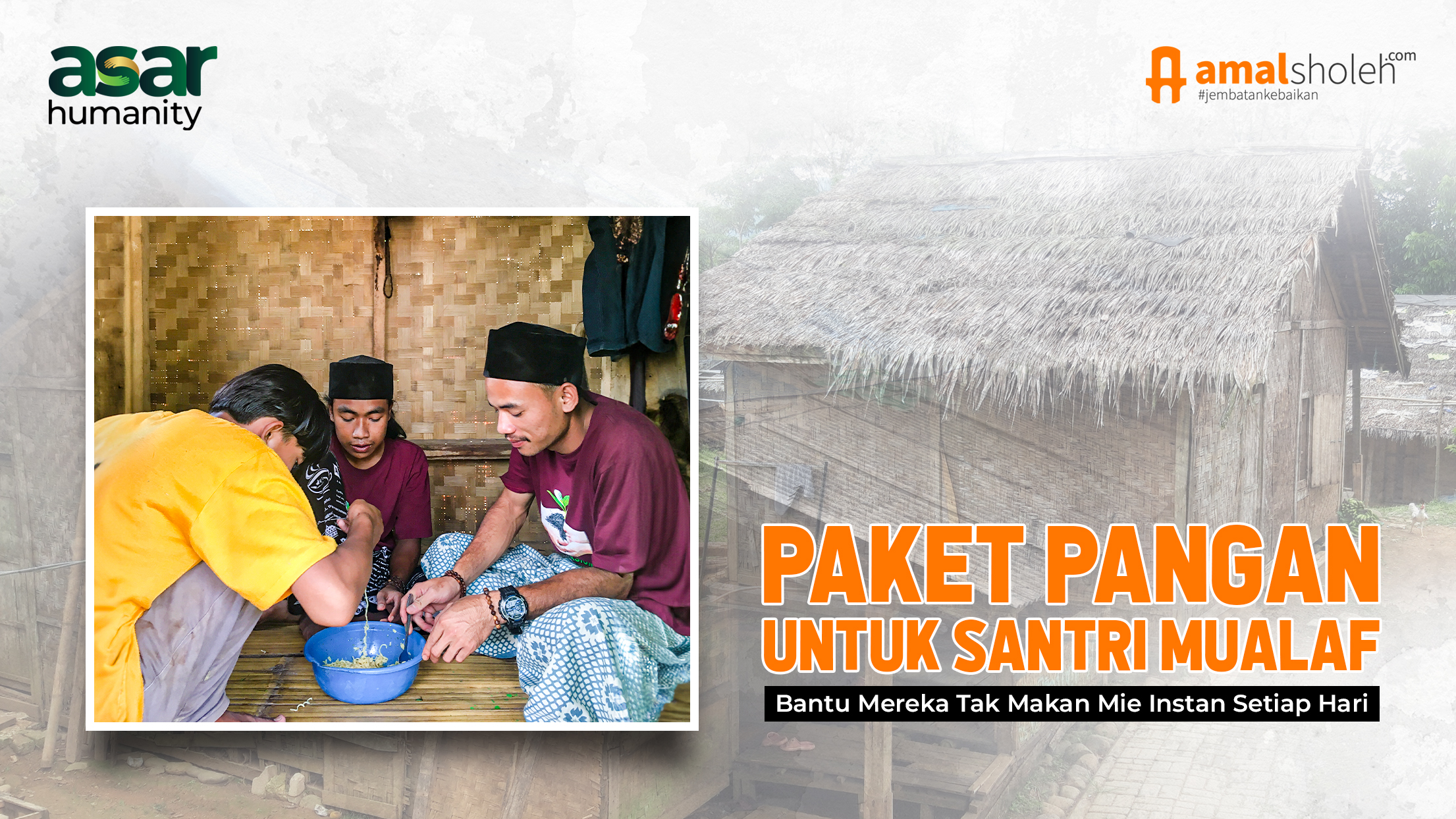 Bantu Santri Mualaf Pelosok Tak Makan Mie Instan Setiap Hari