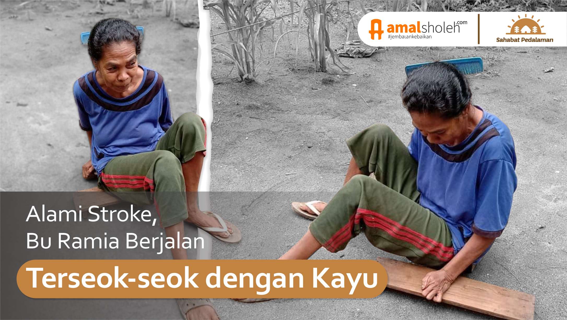 Lumpuh Setengah Badan, Bu Ramia Butuh Bantuan